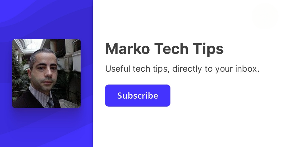 Marko Tech Tips Newsletter