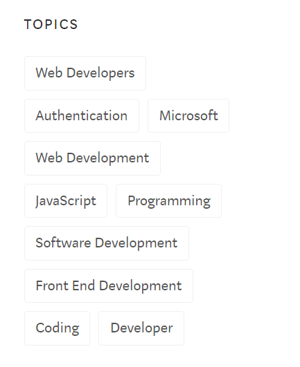 Medium topics related to web developer